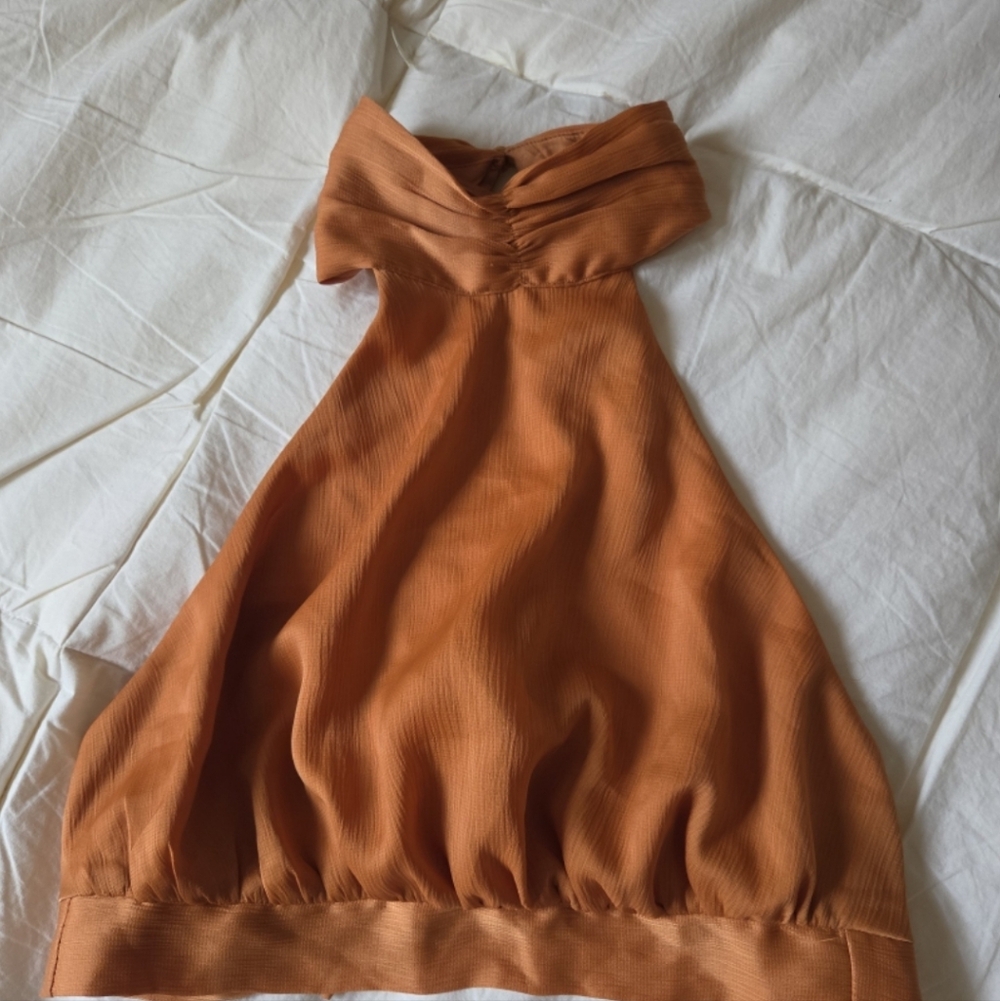 Princess Polly Backless Orange Dress